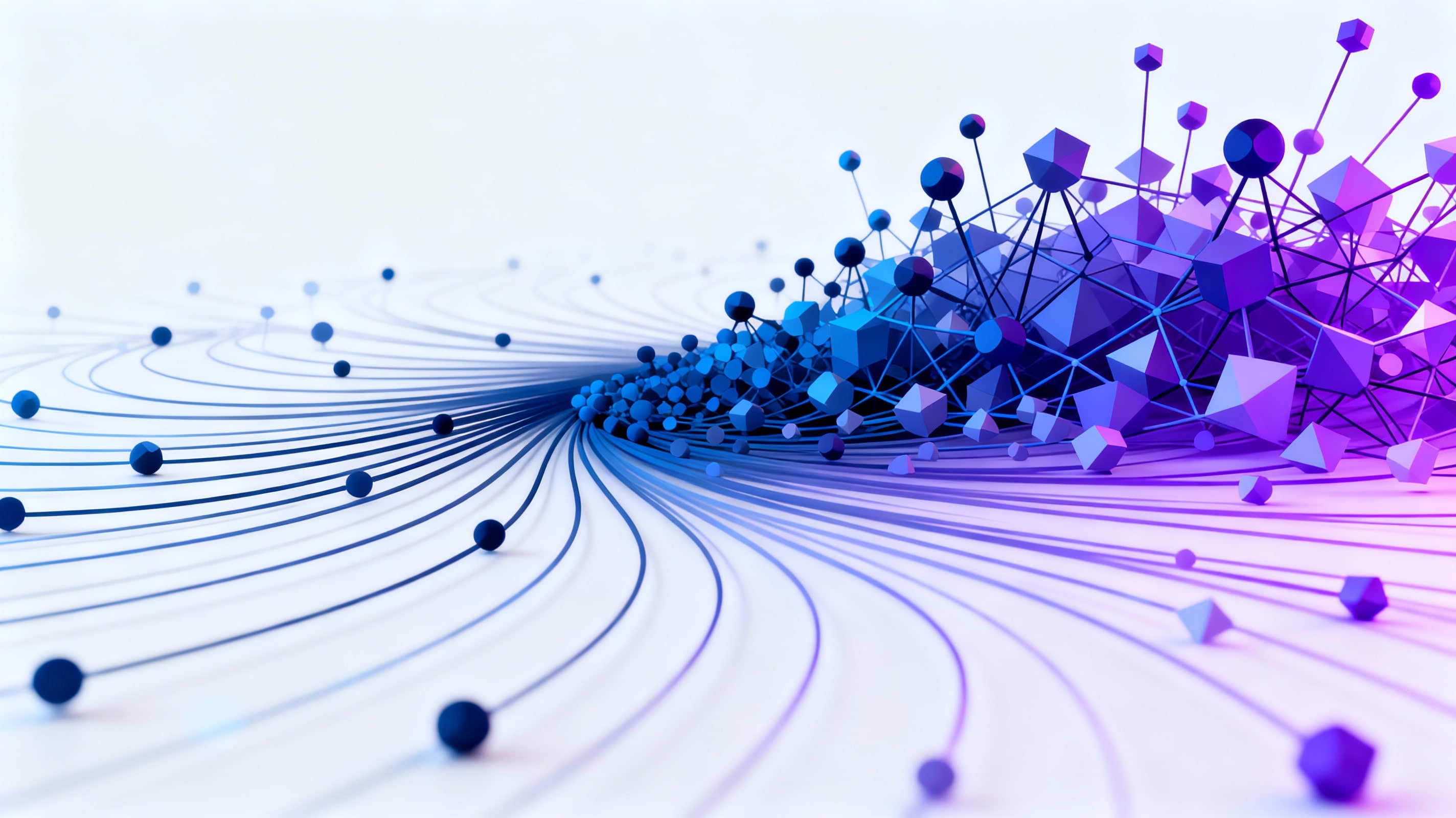 Abstract chart lines representing interconnected ideas.