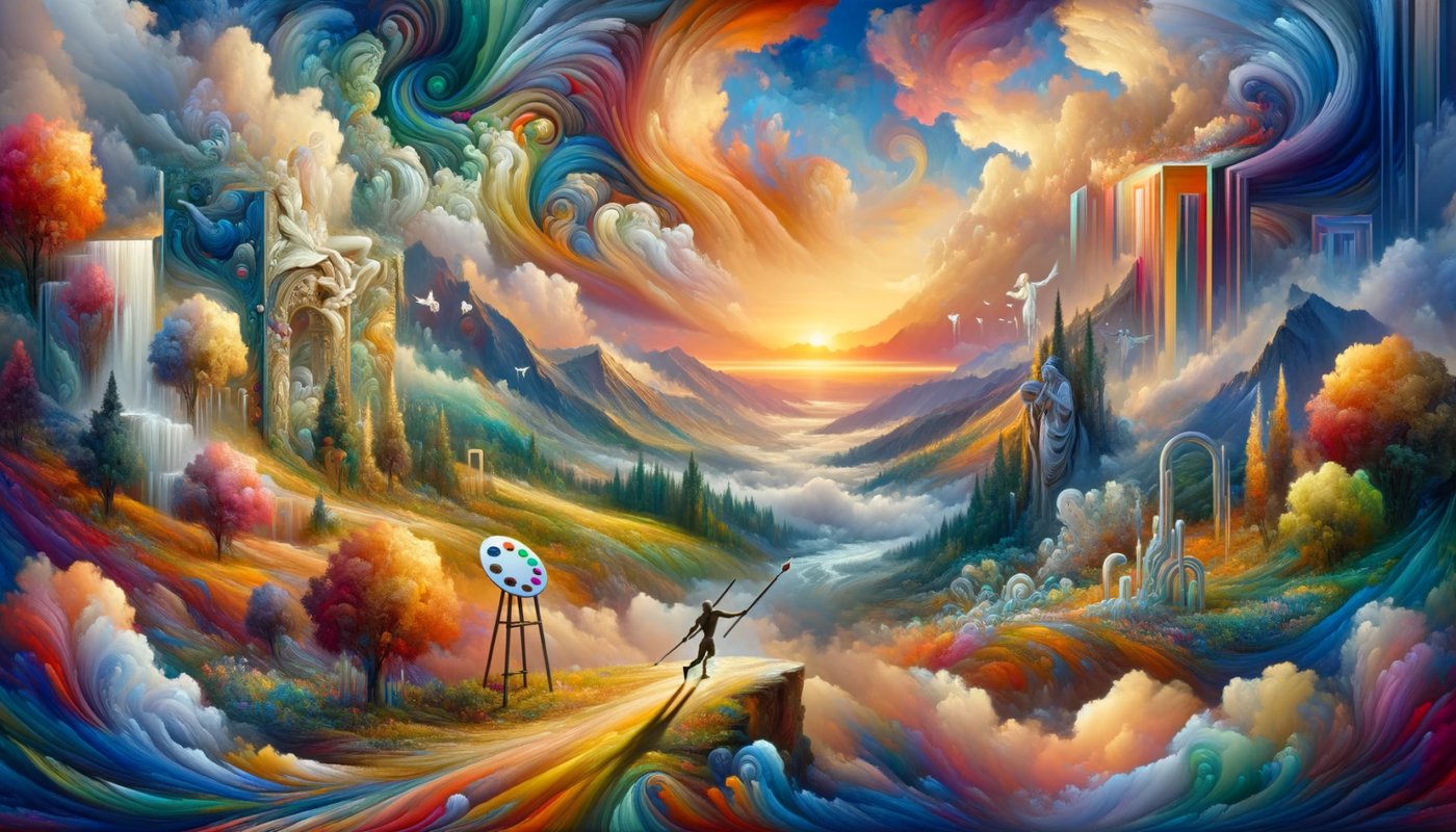 An aesthetically pleasing abstract image generated by AI.